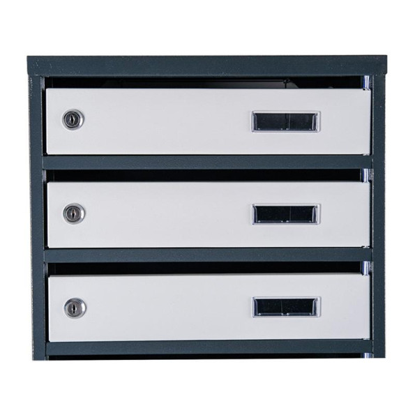 Почтовый ящик 9 секций Антрацит с серым 115х39х20 см ГАЛЛА -
                                                        Фото 4