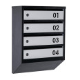 Почтовый ящик Черно-серый 4 секции 55х39х20 см ГАЛЛА