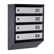 Почтовый ящик Черно-серый 4 секции 55х39х20 см ГАЛЛА