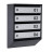 Почтовый ящик Черно-серый 4 секции 55х39х20 см ГАЛЛА