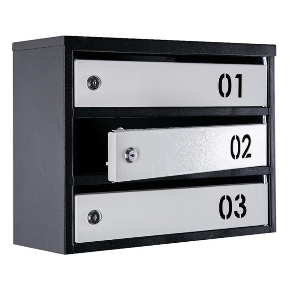 Почтовый ящик Черно-серый 4 секции 55х39х20 см ГАЛЛА -
                                                        Фото 3