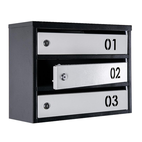 Почтовый ящик Черно-серый 6 секций 75х39х20 см ГАЛЛА -
                                                        Фото 3