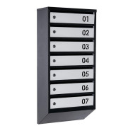 Почтовый ящик Черно-серый 7 секций 85х39х20 см ГАЛЛА
