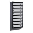 Почтовый ящик Черно-серый 8 секций 95х39х20 см ГАЛЛА