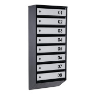 Почтовый ящик Черно-серый 8 секций 95х39х20 см ГАЛЛА
