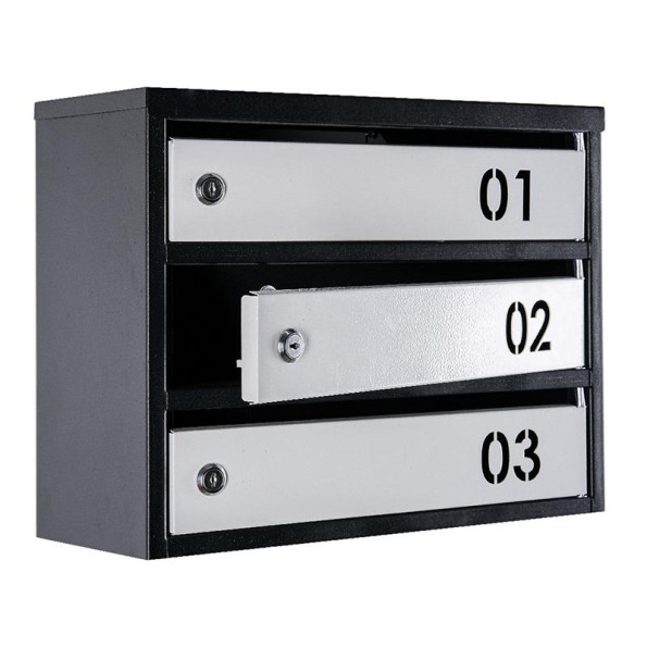 Почтовый ящик Черно-серый 8 секций 95х39х20 см ГАЛЛА -
                                                        Фото 3