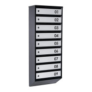 Почтовый ящик Черно-серый 9 секций 105х39х20 см ГАЛЛА