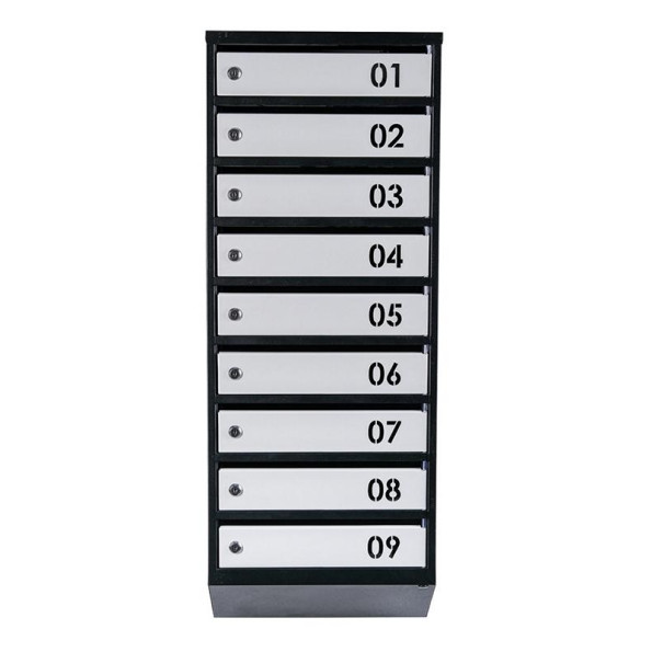Почтовый ящик Черно-серый 9 секций 105х39х20 см ГАЛЛА -
                                                        Фото 2