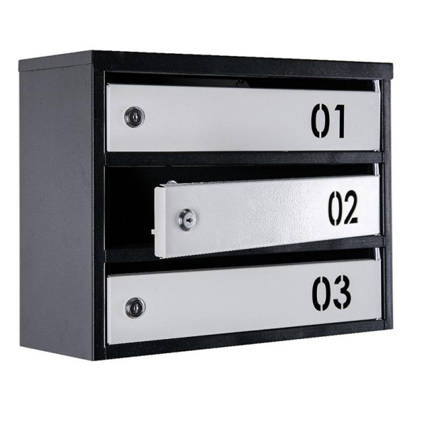 Почтовый ящик Черно-серый 9 секций 105х39х20 см ГАЛЛА -
                                                        Фото 3