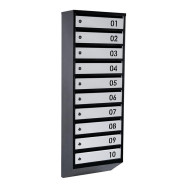 Почтовый ящик Черно-серый 10 секций 115х39х20 см ГАЛЛА