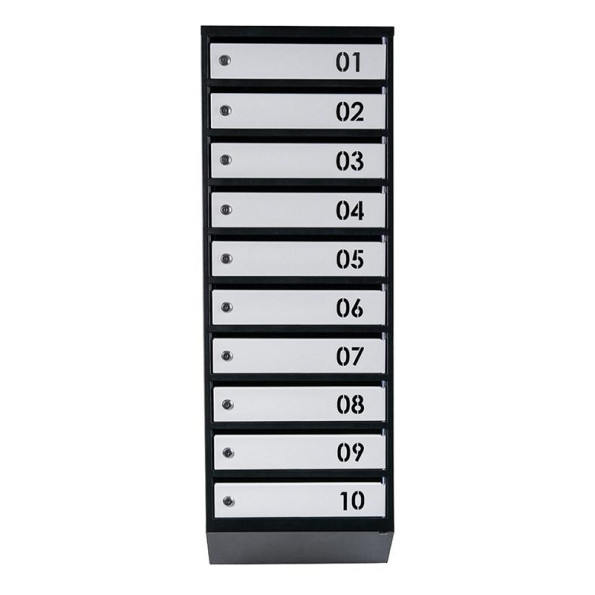 Почтовый ящик Черно-серый 10 секций 115х39х20 см ГАЛЛА -
                                                        Фото 2