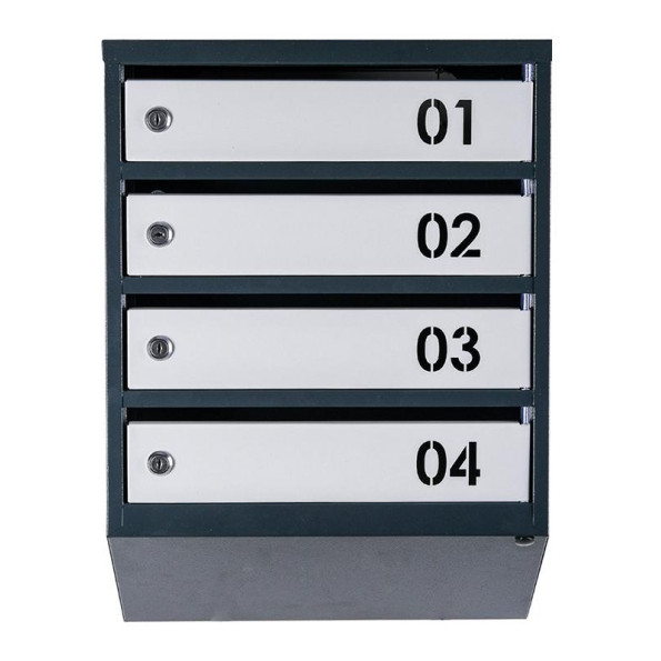 Почтовый ящик 4 секции Антрацит с серым 55х39х20 см ГАЛЛА -
                                                        Фото 2