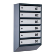 Почтовый ящик 6 секций Антрацит с серым 75х39х20 см ГАЛЛА