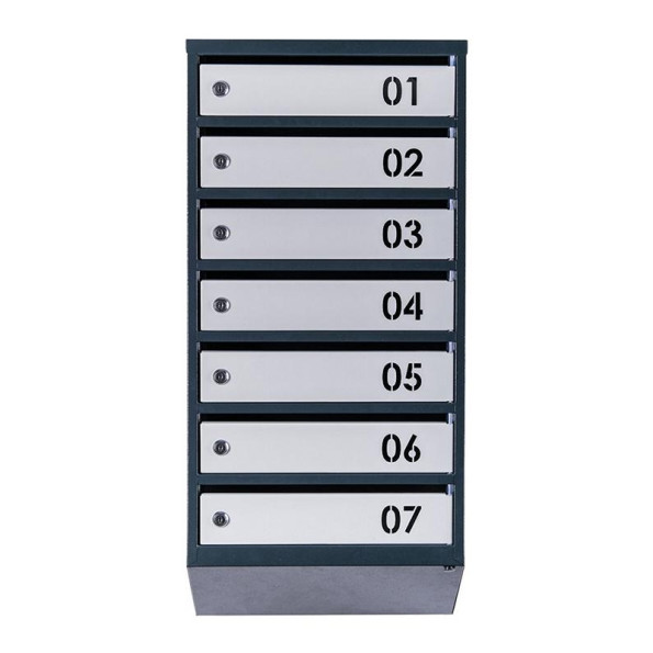 Почтовый ящик 7 секций Антрацит с серым 85х39х20 см ГАЛЛА -
                                                        Фото 2