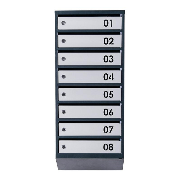 Почтовый ящик 8 секций Антрацит с серым 95х39х20 см ГАЛЛА -
                                                        Фото 2