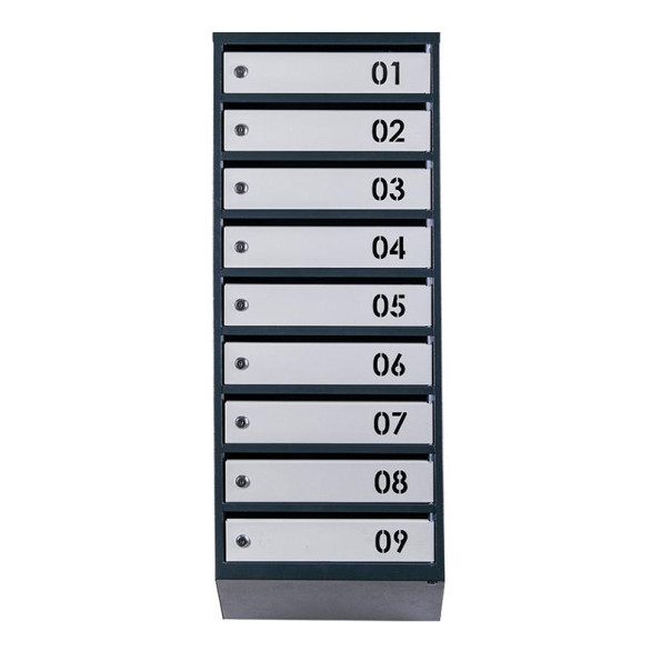 Почтовый ящик 9 секций Антрацит с серым 105х39х20 см ГАЛЛА -
                                                        Фото 2