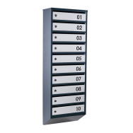 Почтовый ящик 9 секций Антрацит с серым 115х39х20 см ГАЛЛА