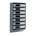 Почтовый ящик 7 секций 85х39х20 см серый с антрацитом ГАЛЛА