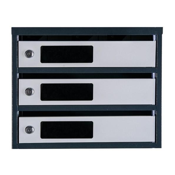 Почтовый ящик 7 секций 85х39х20 см серый с антрацитом ГАЛЛА -
                                                        Фото 3