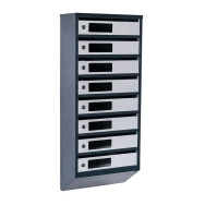 Почтовый ящик 8 секций 95х39х20 см серый с антрацитом ГАЛЛА