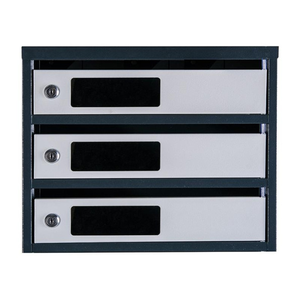 Почтовый ящик 8 секций 95х39х20 см серый с антрацитом ГАЛЛА -
                                                        Фото 3