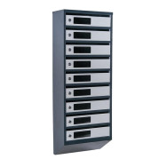 Почтовый ящик 9 секций 105х39х20 см серый с антрацитом ГАЛЛА