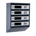 Почтовый ящик серый с антрацитом 4 секции 55х39х20 см ГАЛЛА