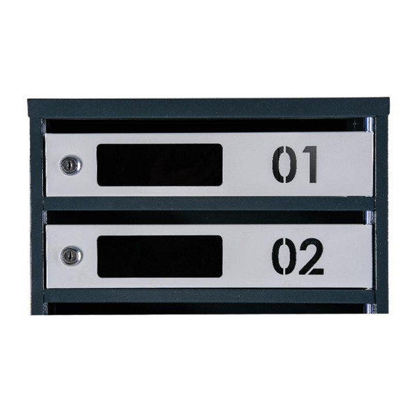 Почтовый ящик серый с антрацитом 4 секции 55х39х20 см ГАЛЛА -
                                                        Фото 3