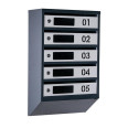 Почтовый ящик серый с антрацитом 5 секций 65х39х20 см ГАЛЛА