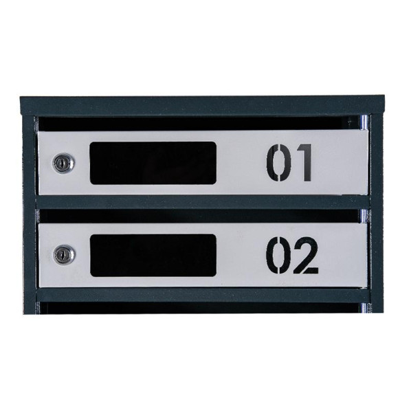 Почтовый ящик серый с антрацитом 5 секций 65х39х20 см ГАЛЛА -
                                                        Фото 3