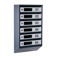 Почтовый ящик серый с антрацитом 6 секций 75х39х20 см ГАЛЛА
