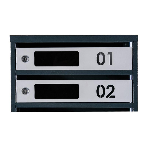 Почтовый ящик серый с антрацитом 6 секций 75х39х20 см ГАЛЛА -
                                                        Фото 3