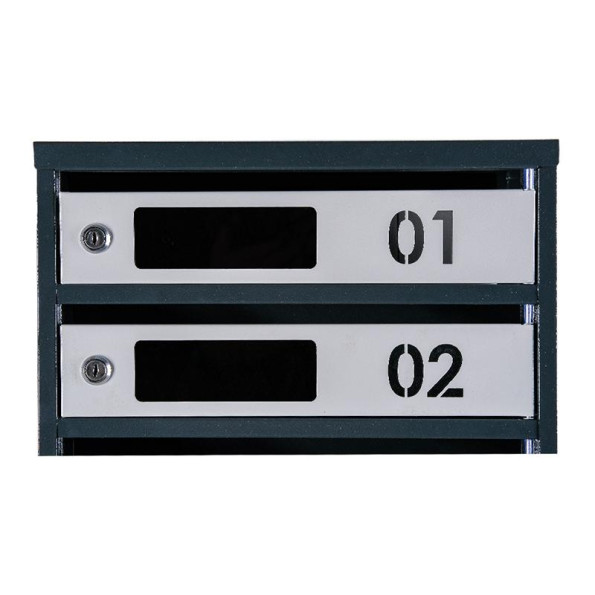 Почтовый ящик серый с антрацитом 7 секций 85х39х20 см ГАЛЛА -
                                                        Фото 3