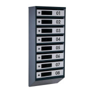 Почтовый ящик серый с антрацитом 8 секций 95х39х20 см ГАЛЛА