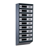 Почтовый ящик серый с антрацитом 9 секций 105х39х20 см ГАЛЛА