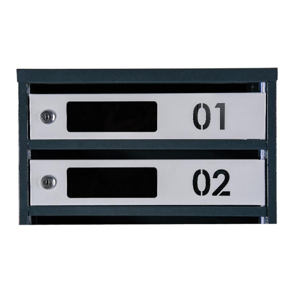 Почтовый ящик серый с антрацитом 9 секций 105х39х20 см ГАЛЛА -
                                                        Фото 3