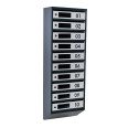 Почтовый ящик серый с антрацитом 10 секций 115х39х20 см ГАЛЛА