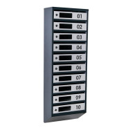 Почтовый ящик серый с антрацитом 10 секций 115х39х20 см ГАЛЛА