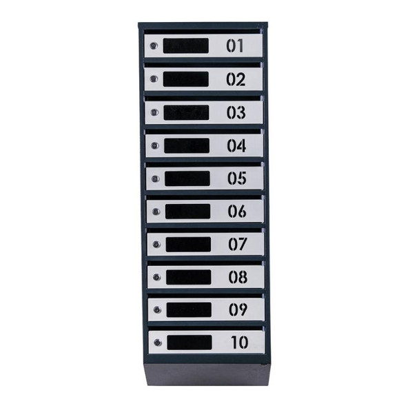 Почтовый ящик серый с антрацитом 10 секций 115х39х20 см ГАЛЛА -
                                                        Фото 2