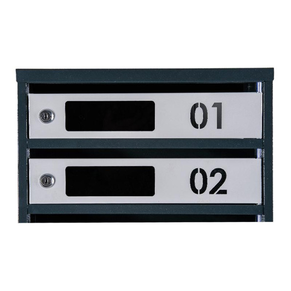 Почтовый ящик серый с антрацитом 10 секций 115х39х20 см ГАЛЛА -
                                                        Фото 3