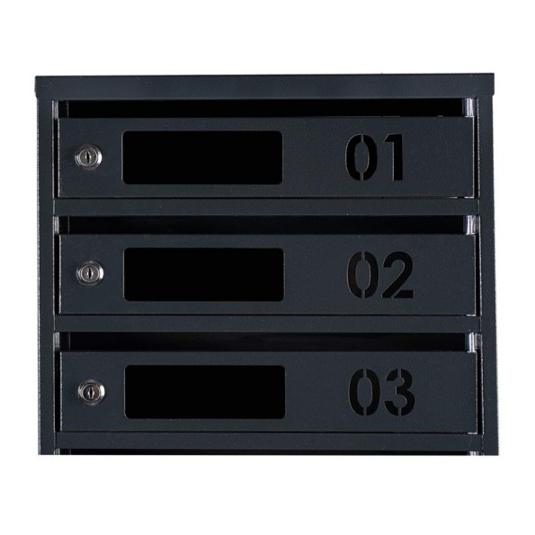 Почтовый ящик 5 секций Антрацит 65х39х20 см ГАЛЛА -
                                                        Фото 3