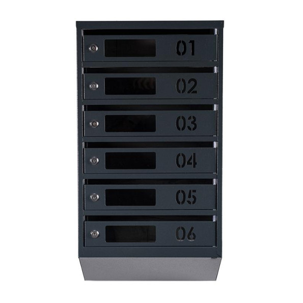 Почтовый ящик 6 секций 75х39х20 см Антрацит ГАЛЛА -
                                                        Фото 2