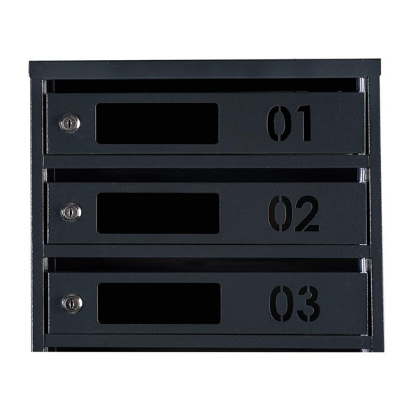 Почтовый ящик 6 секций 75х39х20 см Антрацит ГАЛЛА -
                                                        Фото 3