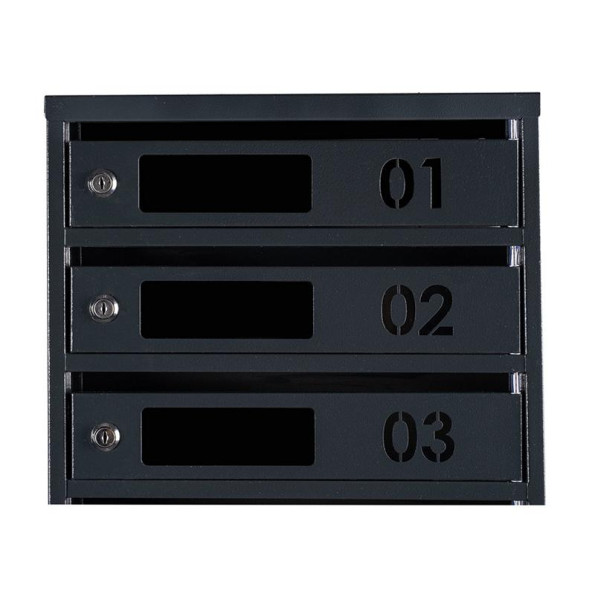 Почтовый ящик 7 секций 85х39х20 см Антрацит ГАЛЛА -
                                                        Фото 3