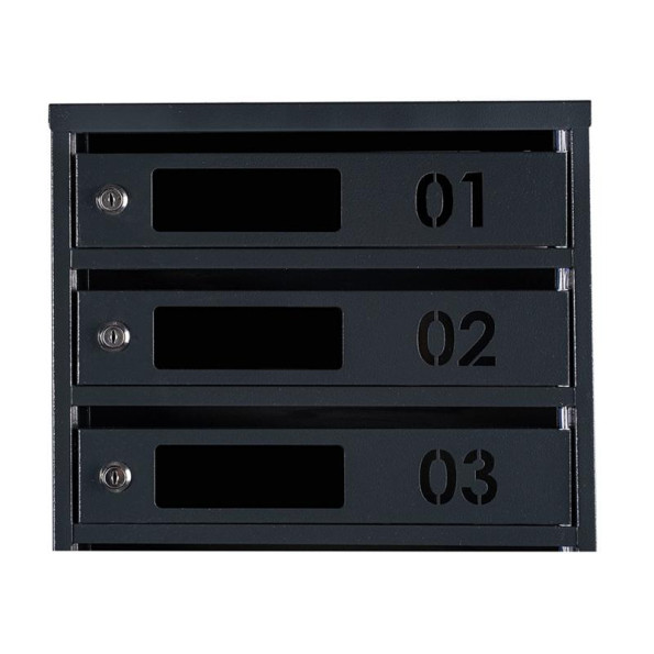 Почтовый ящик 8 секций 95х39х20 см Антрацит ГАЛЛА -
                                                        Фото 3