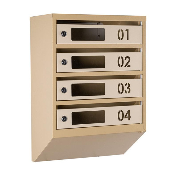 Почтовый ящик Бежевый 4 секции 55х39х20 см ГАЛЛА