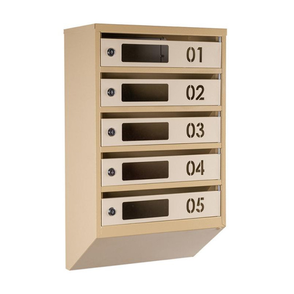 Почтовый ящик Бежевый 5 секций 65х39х20 см ГАЛЛА