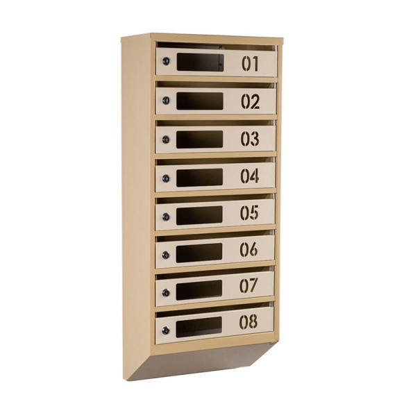 Почтовый ящик Бежевый 8 секций 95х39х20 см ГАЛЛА