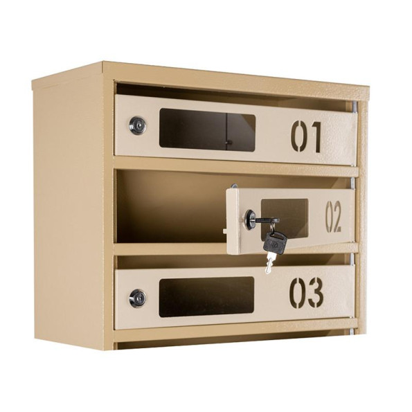 Почтовый ящик Бежевый 10 секций 115х39х20 см ГАЛЛА -
                                                        Фото 3