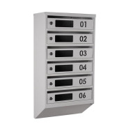 Почтовый серый ящик Серый 6 секций 75х39х20 см ГАЛЛА